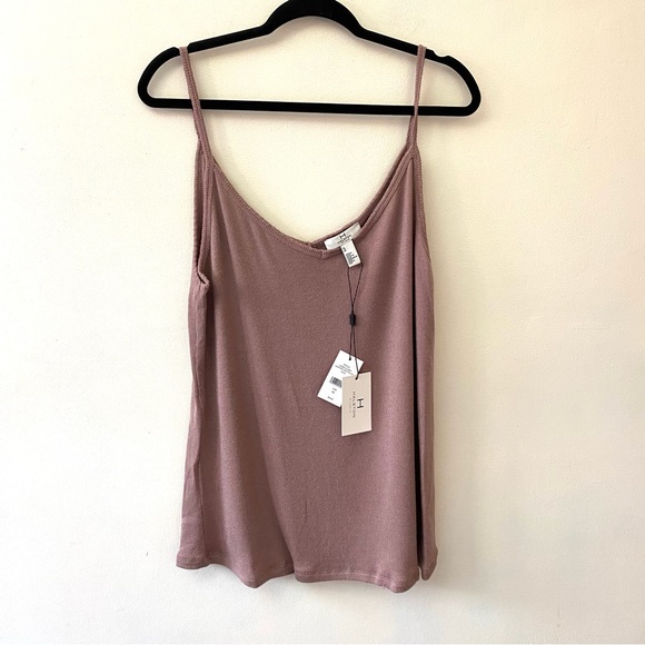 H Halston Studio double V neck loose fitting soft tank top size XL - Picture 1 of 9